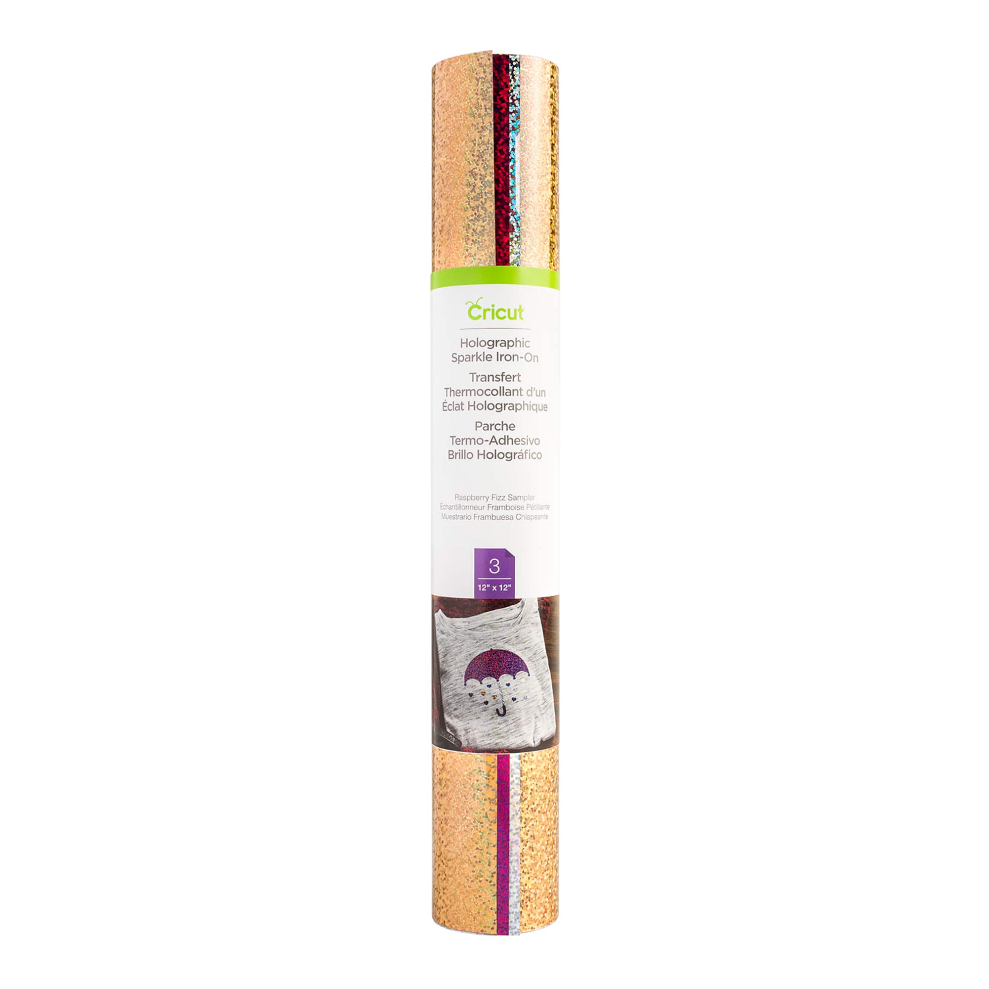 Cricut® Holographic Sparkle Iron On™ Raspberry Fizz Sampler